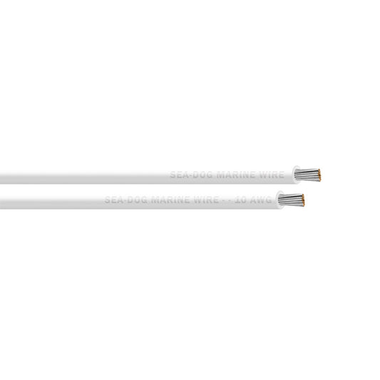 SeaDog 10 AWG White Primary Wire  25 8010050
