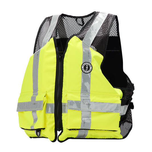 Mustang Industrial Mesh Vest  HiVis Fluorescent Yellow Green  LargeXL MV1254T3239LXL279