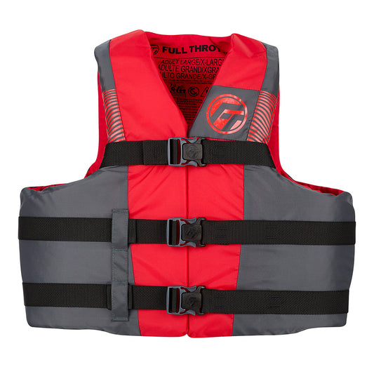 Full Throttle Adult Nylon Life Jacket  SM  BlackRed 11220010003026