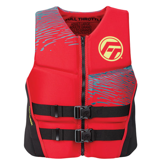 Full Throttle Mens RapidDry FlexBack Life Jacket  M  RedBlack 14250010003026