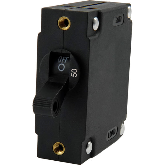 Egis A Series Black Toggle Panel Mount Circuit Breaker  Single Pole 50A 321150