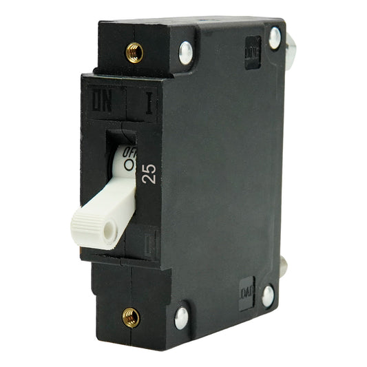 Egis C Series White Toggle Panel Mount Circuit Breaker  Single Pole 25A 3501025