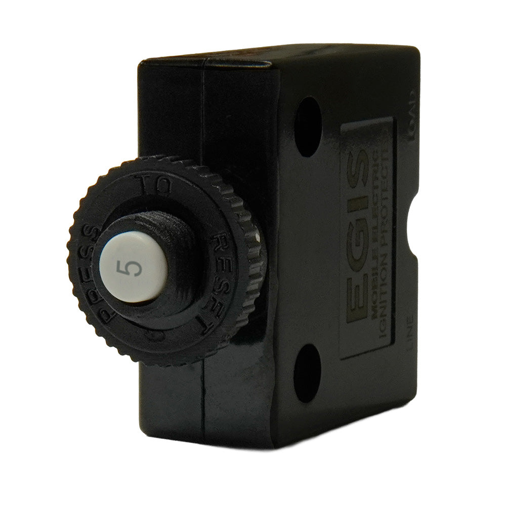 Egis 5A Push Button Panel Mount Circuit Breaker  Spade Terminal 471105