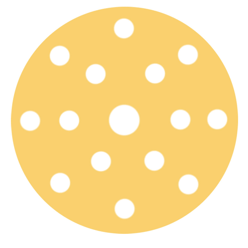 RUPES MULTIPURPOSE Paper Abrasive Discs 150mm 6  15 Holes  P180 Grit Box of 100pcs 945PD180