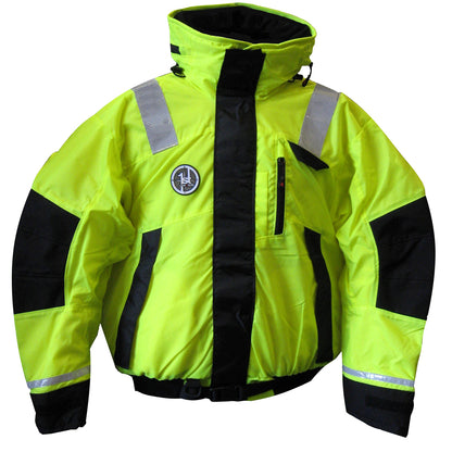 First Watch AB1100 Flotation Bomber Jacket  HiVis YellowBlack  Large AB1100HVL