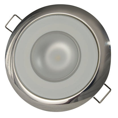 Lumitec Mirage  Flush Mount Down Light  Glass FinishPolished SS  4Color RedBluePurple Non Dimming wWhite Dimming 113110