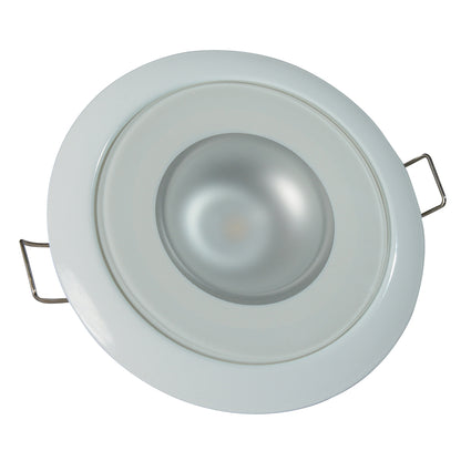 Lumitec Mirage  Flush Mount Down Light  Glass FinishWhite Bezel  4Color WhiteRedBluePurple NonDimming 113120
