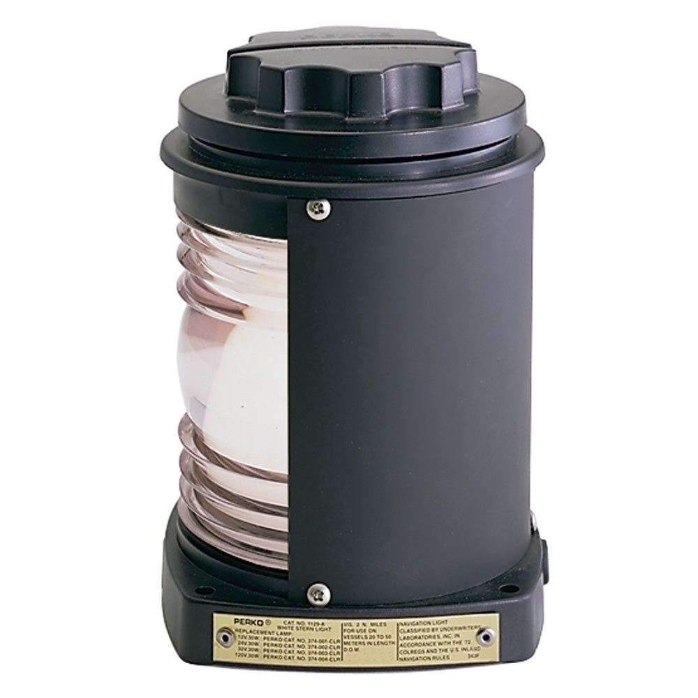 Perko Stern Light  Black Plastic White light with Gray Tinted Lens 1129A00BLK