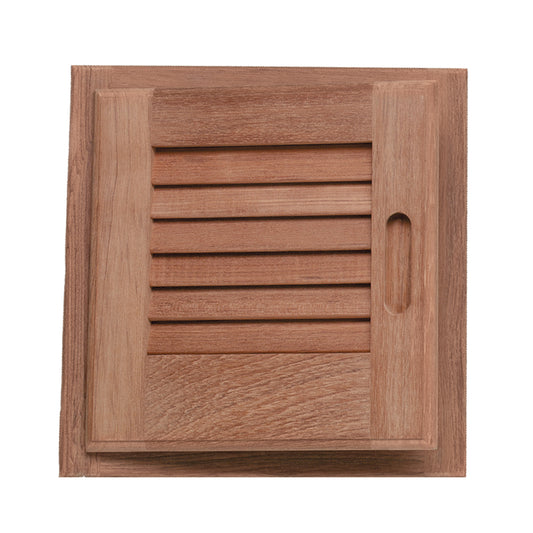 Whitecap Teak Louvered Door  Frame  Left Hand  12 x 12 60721