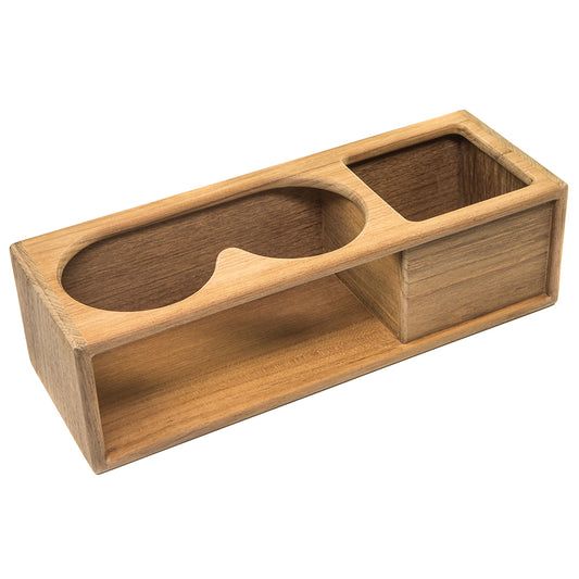Whitecap Teak Two Insulated DrinkBinocular Rack wTray 62616