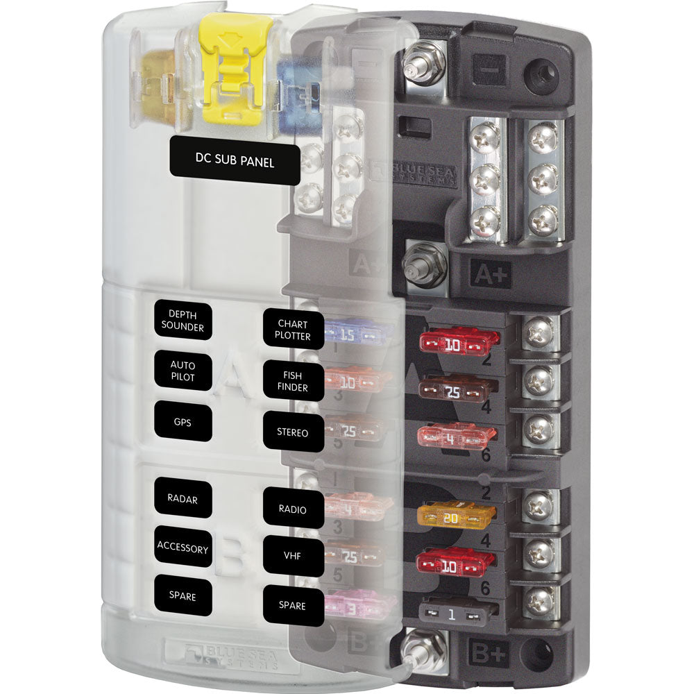 Blue Sea 5032 STBlade Split Bus Fuse Block 5032