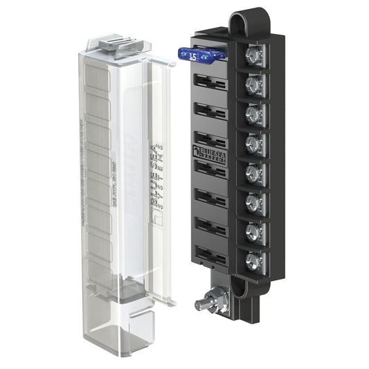 Blue Sea 5046 ST Blade Compact Fuse Blocks  8 Circuits wCover 5046