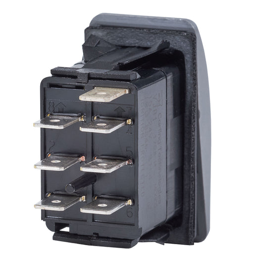 Blue Sea 7936 Contura II Switch DPDT Black  ONOFFON 7936
