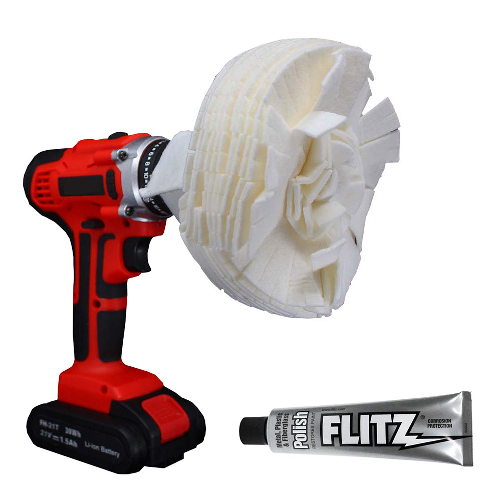 Flitz Buff Ball  Extra Large 7  White w176oz Tube Flitz Polish WB 20150