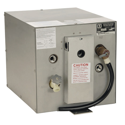 Whale Seaward 6 Gallon Hot Water Heater wRear Heat Exchanger  Galvanized Steel  240V  1500W S650
