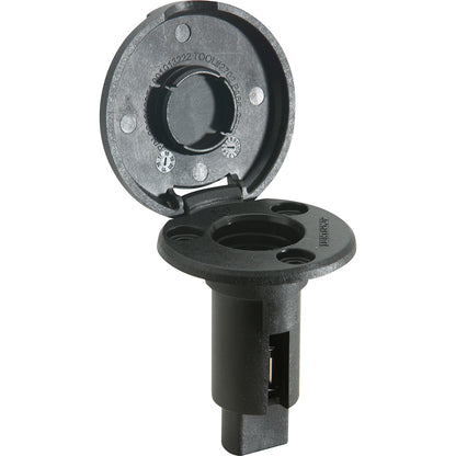 Attwood LightArmor PlugIn Base  2 Pin  Black  Round 910R2PB7