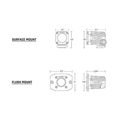 RIGID Industries Ignite Surface Mount Flood  Single  Black 20521