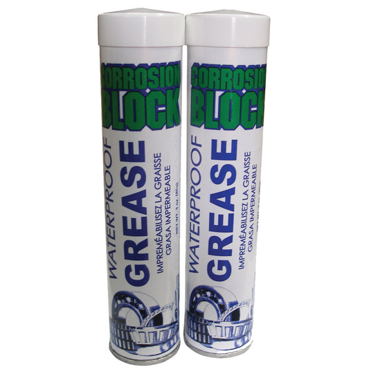 Corrosion Block High Performance Waterproof Grease  2 3oz Cartridges  NonHazmat NonFlammable  NonToxic 25003