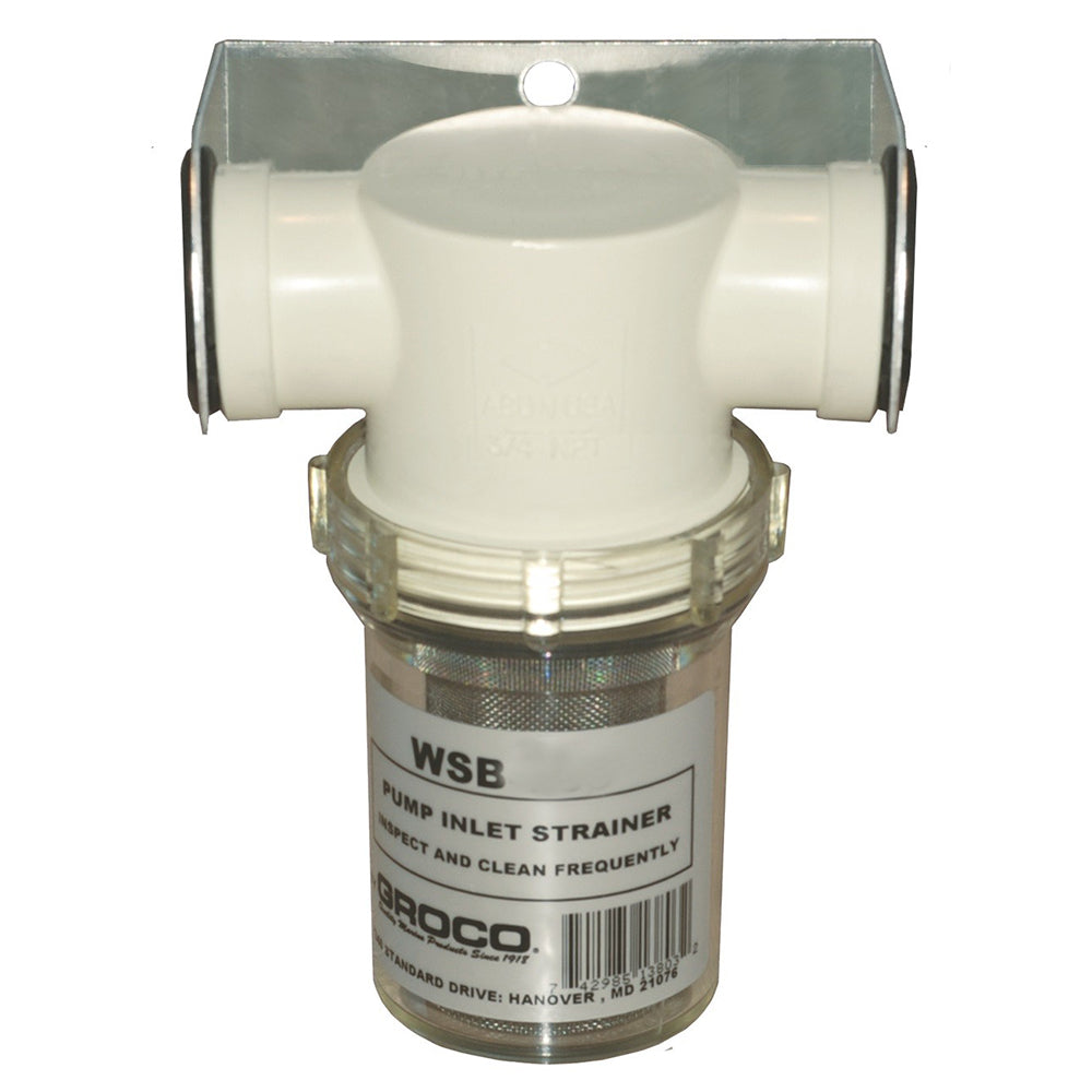 GROCO 1 Fresh Water Strainer wPlastic Basket WSB1000P