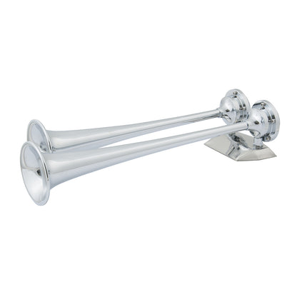Marinco 12V Chrome Plated Dual Trumpet Air Horn 10106
