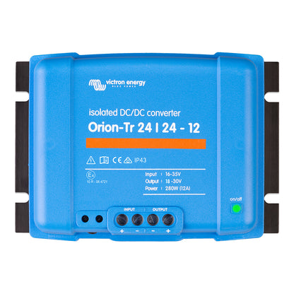 Victron OrionTR DCDC Converter  24 VDC to 24 VDC  280W  12AMP Isolated ORI242428110