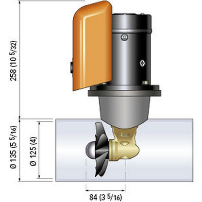 Quick Bow Thruster BTQ 12540 40KGF  12V  D125  22kW FGBT12540120T00