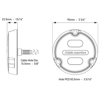 Hella Marine Apelo A1 RGB Underwater Light  1800 Lumens  Black Housing  Charcoal Lens 016146001
