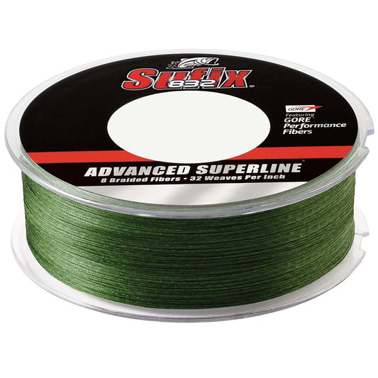 Sufix 832 Advanced Superline Braid  20lb  LowVis Green  600 yds 660220G