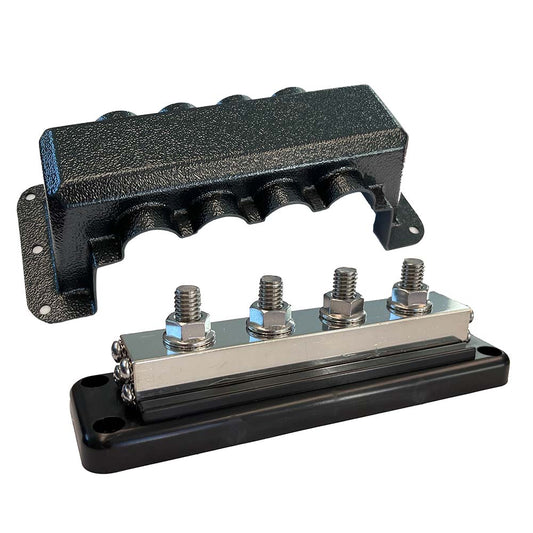 Victron Busbar 600A 4P  Cover 4X 38 Plus 4X M8 Terminals VBB160040010
