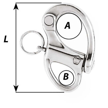 Wichard 2 Snap Shackle wFixed Eye  50mm 2471W