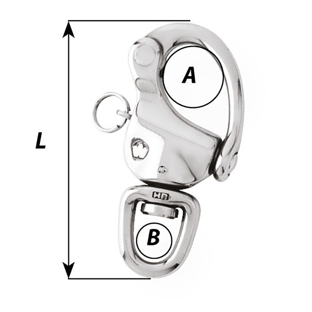 Wichard 378 Snap Shackle wSwivel  Clevis Pin 2476W