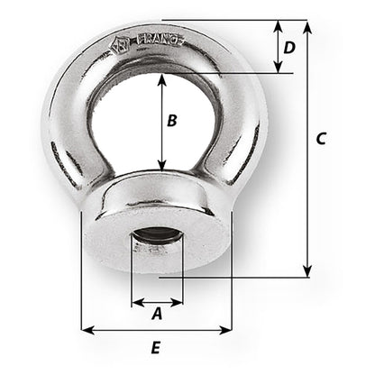 Wichard 14 Eye Nut  12 Diameter 6331W