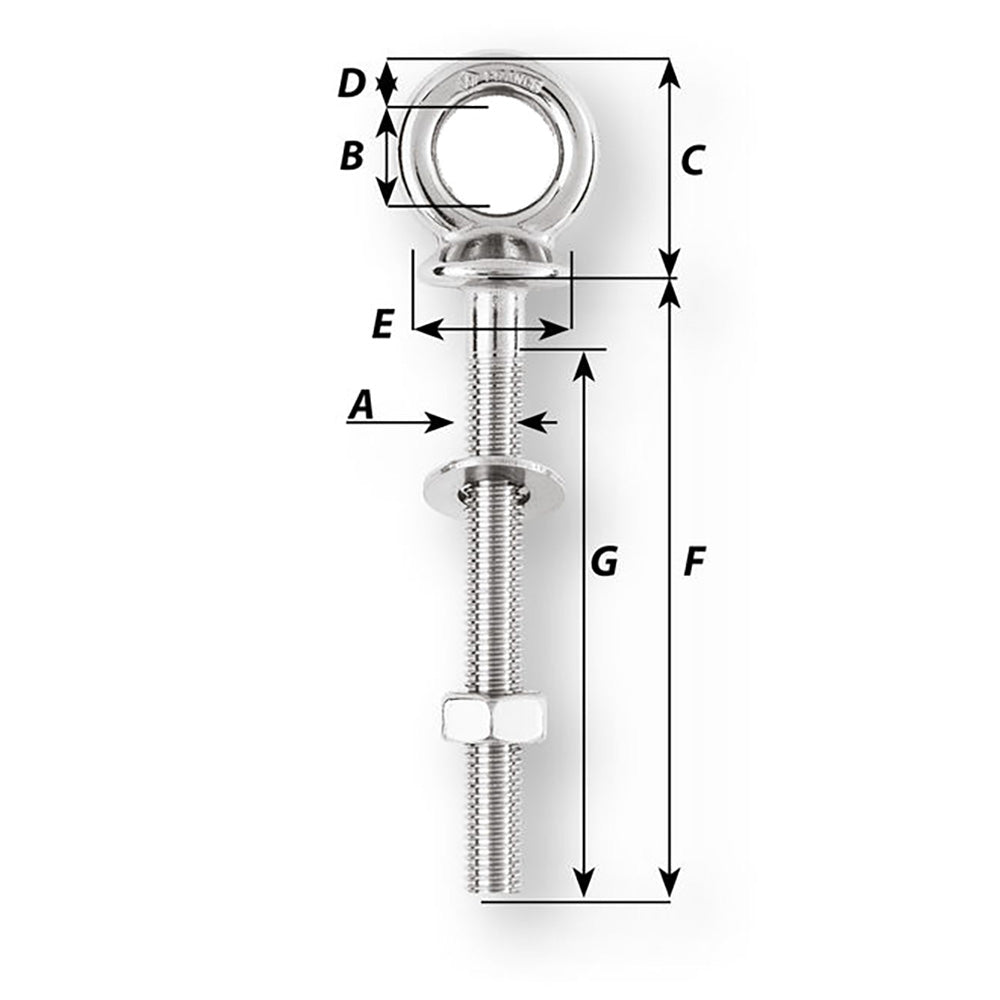 Wichard Eye Bolt  Diameter 532  Length 4 6493W
