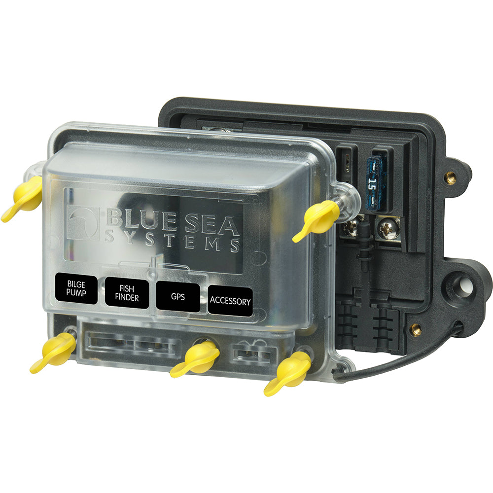 Blue Sea 5056100  Water Resistant STBlade Fuse Block wCover 5056100