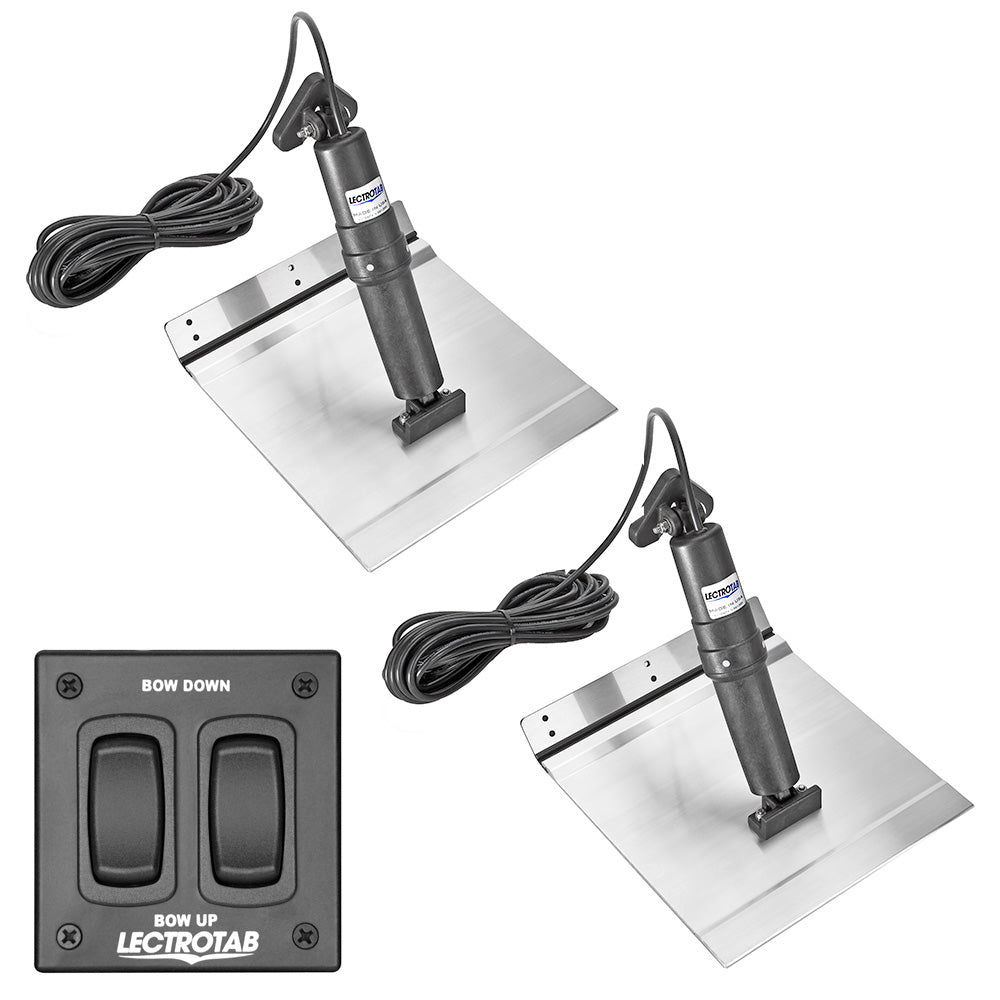 Lectrotab XKA Aluminum Alloy Trim Tab Kit wRocker Switch  12 x 18 XKAF12X18A