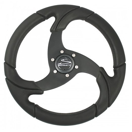 Schmitt Marine Folletto 142 Wheel  Black Polyurethane  34 Tapered Shaft wBlack Center Cap PU021104R