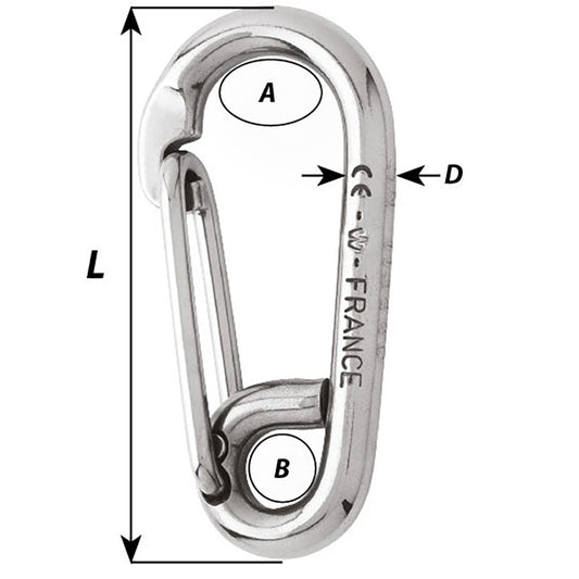 Wichard Symmetric Carbin Hook  120mm Length  1532 2317W