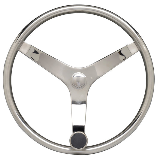 Uflex  V46  135 Stainless Steel Steering Wheel wSpeed Knob V46