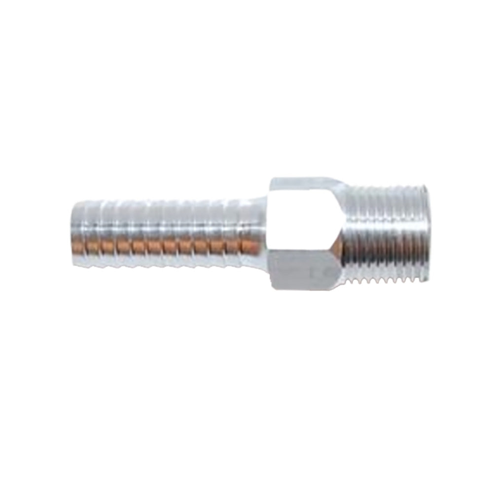 Attwood Universal Aluminum Fuel Hose Fitting  38 NPT x 38 Barb 88FBMA1026
