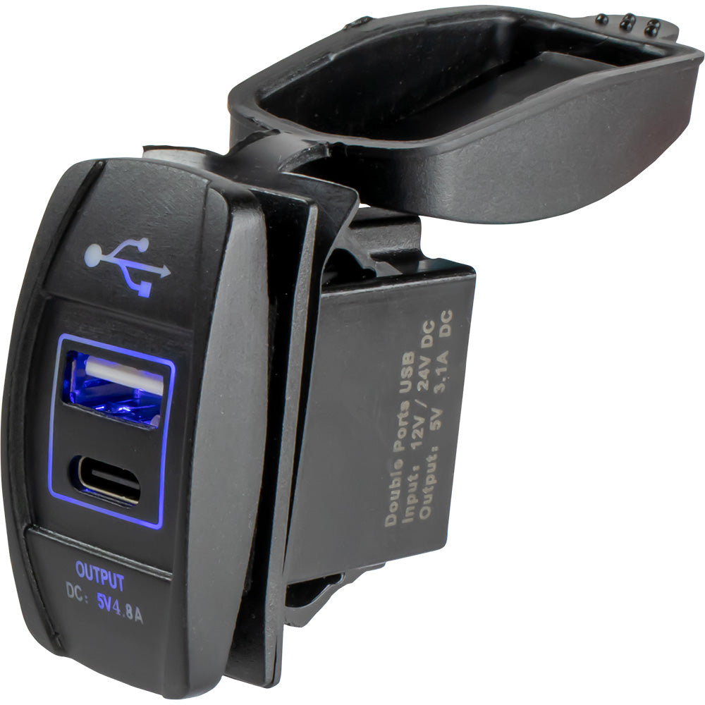 SeaDog USB  USBC Rocker Switch Style Power Socket 4265211