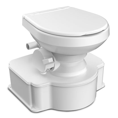 Dometic White M65 Marine Gravity Toilet  Standard Seat Size wFoot Pedal 312070001