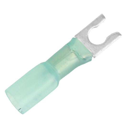 Pacer 1614 AWG Heat Shrink Spade Terminal  10 Stud Size  100 Pack TE1410SLF100